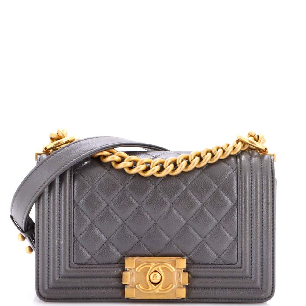 Chanel Boy Flap Bag Quilted Caviar #327274C46B